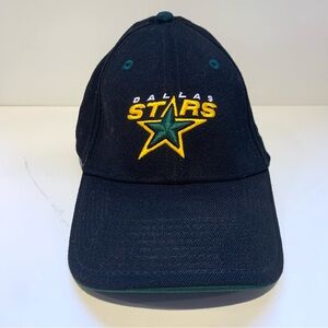 Dallas Stars New Era Fitted Hat NHL Hockey Cap Medium Large Black Wool Old Logo
